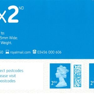 2nd Class Barcoded Machin - Header Panel -2 Stamps