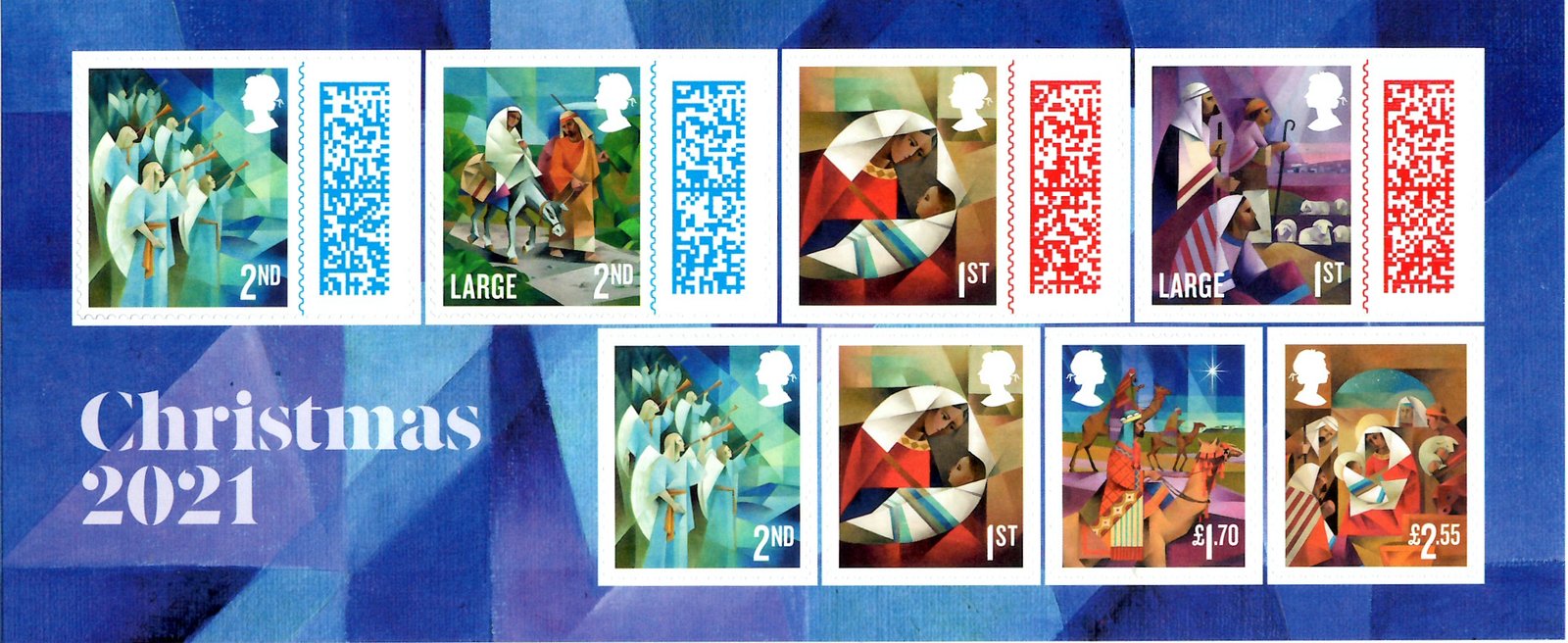 Barcoded GB Christmas Stamps 02.11.21
